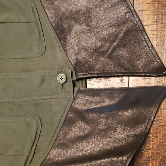 Dakota Collective leather trimmed zip front jacket - Picture 6 of 11